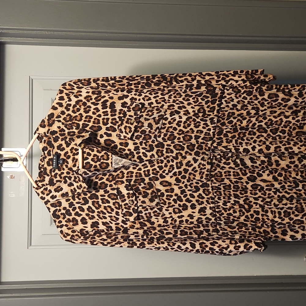 Leopard print knee length Torrid dress